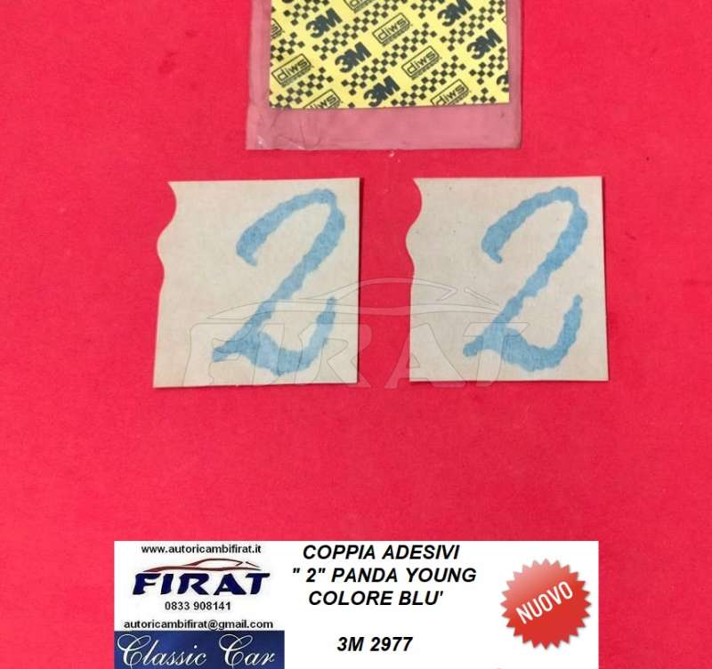 ADESIVI FIAT PANDA YOUNG "2" BLU' (2977)